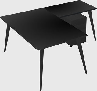 Modern l-shaped office desk