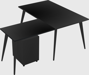 Modern l-shaped office desk