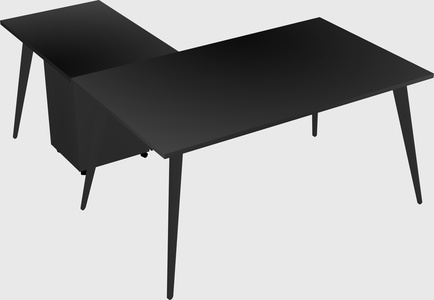 Modern l-shaped office desk