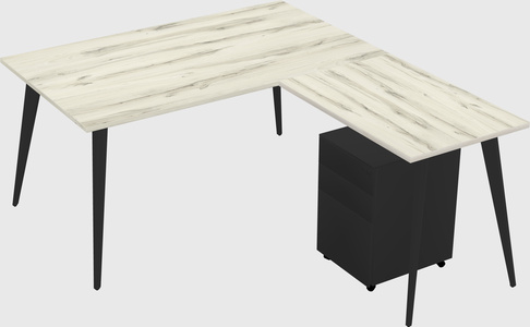 Modern L-shaped Office Desk