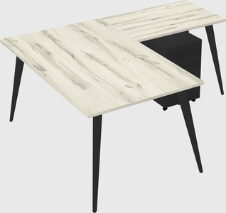 Modern l-shaped office desk
