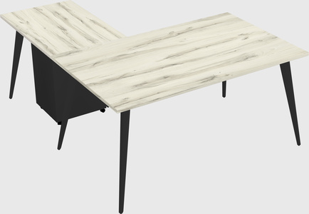 Modern l-shaped office desk
