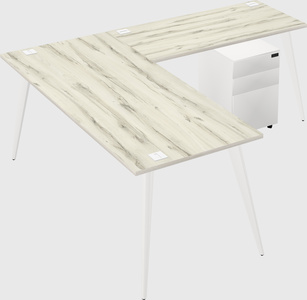 Modern l-shaped office desk