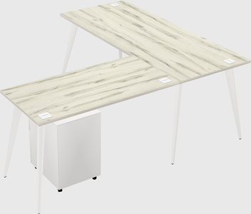 Modern l-shaped office desk