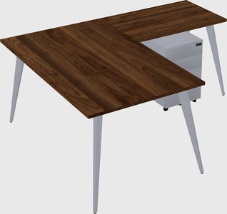 Modern l-shaped office desk