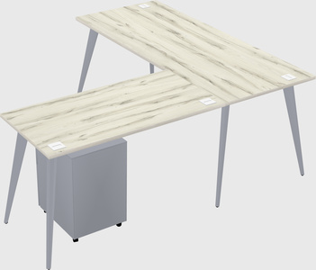 Modern l-shaped office desk