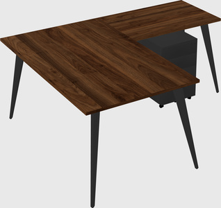 Modern l-shaped office desk