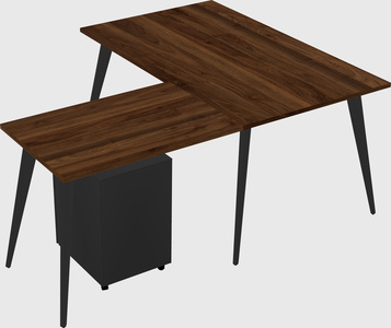 Modern l-shaped office desk