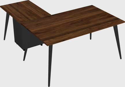 Modern l-shaped office desk