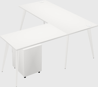 Modern l-shaped office desk