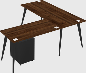 Modern l-shaped office desk