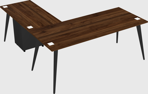 Modern l-shaped office desk