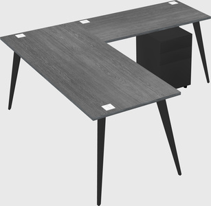 Modern l-shaped office desk