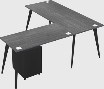 Modern l-shaped office desk
