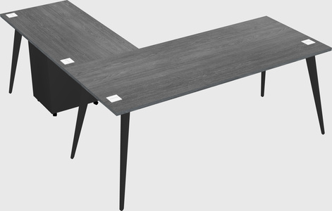 Modern l-shaped office desk