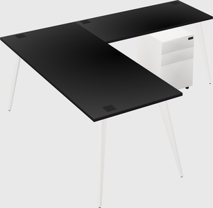 Modern l-shaped office desk