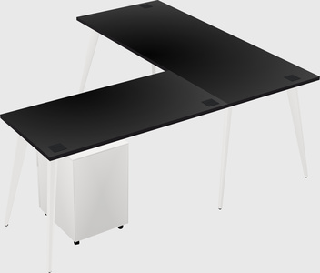 Modern l-shaped office desk
