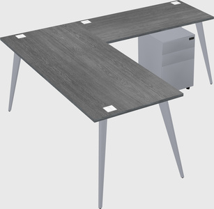 Modern l-shaped office desk