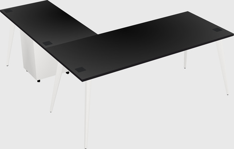 Modern l-shaped office desk