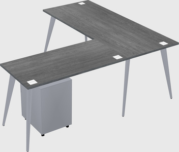 Modern l-shaped office desk