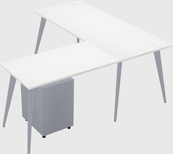 Modern l-shaped office desk