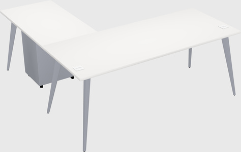 Modern l-shaped office desk