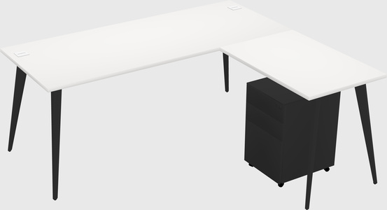 Modern L-shaped Office Desk
