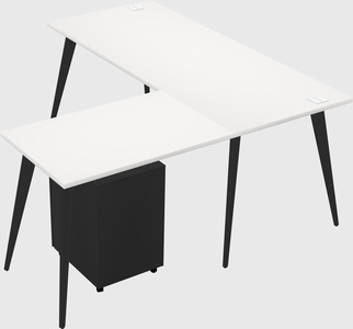 Modern l-shaped office desk