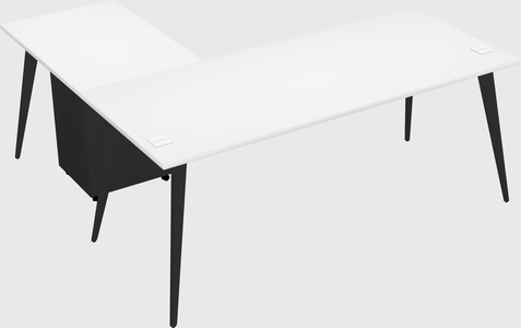 Modern l-shaped office desk