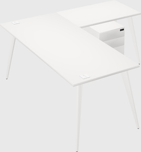 Modern l-shaped office desk