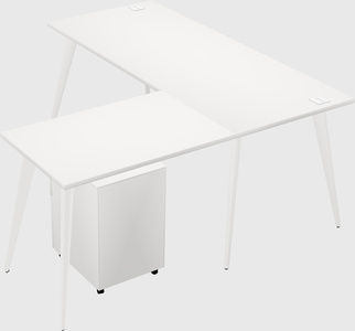 Modern l-shaped office desk