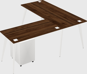 Modern l-shaped office desk