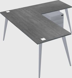 Modern l-shaped office desk