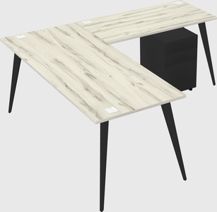 Modern l-shaped office desk