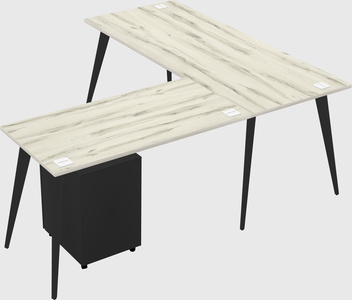 Modern l-shaped office desk