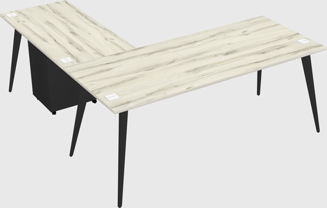 Modern l-shaped office desk
