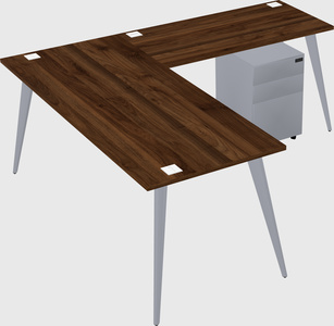 Modern l-shaped office desk