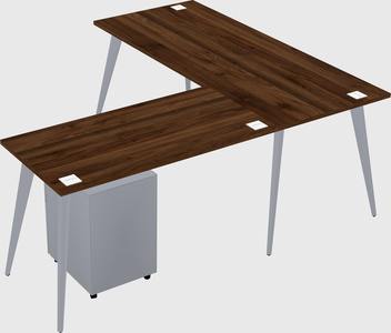 Modern l-shaped office desk