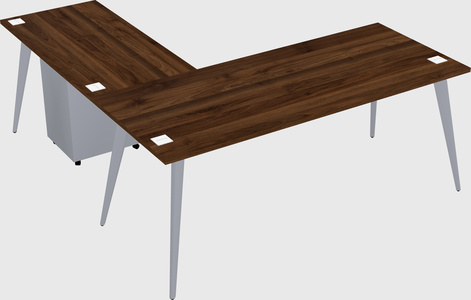 Modern l-shaped office desk