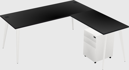 Modern L-shaped Office Desk