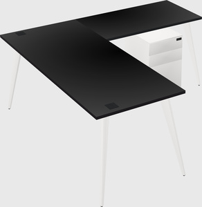 Modern l-shaped office desk