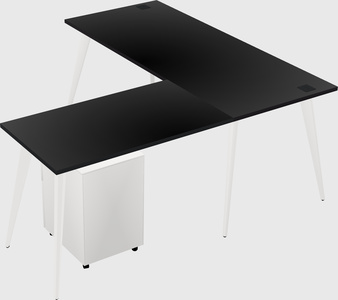 Modern l-shaped office desk