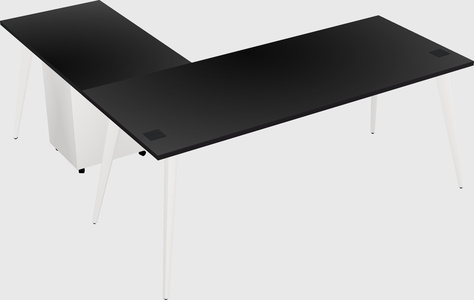 Modern l-shaped office desk