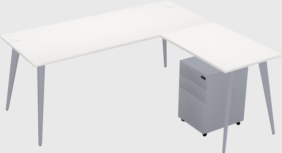 Modern L-shaped Office Desk