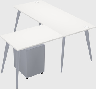 Modern l-shaped office desk