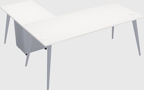 Modern l-shaped office desk