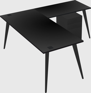 Modern l-shaped office desk