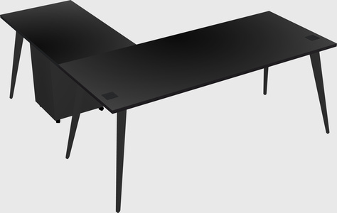 Modern l-shaped office desk