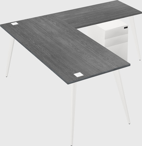 Modern l-shaped office desk