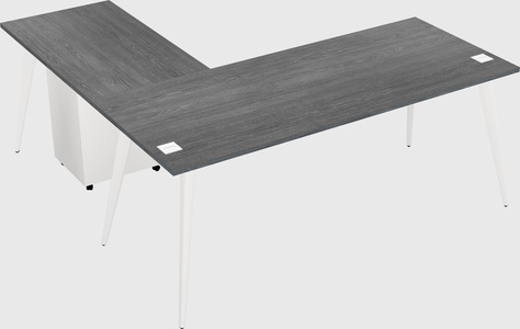 Modern l-shaped office desk